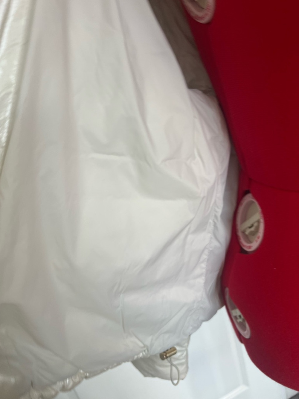 Armani Exchange Pearl White Puffer Jacket - Picture 6 of 7